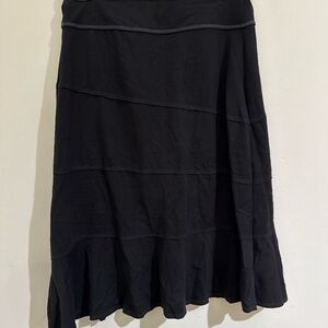 Athleta Elegant Black A-Line Skirt